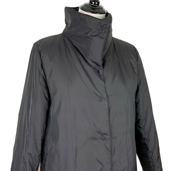 Eileen Fisher Black Riversable Down Filled Short Jacket PM - Picture 4 of 16